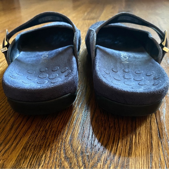 Vionic Lidia Suede Mules Size 9 Navy Blue Mary Jane Slip-On Women’s Shoes - Picture 4 of 8